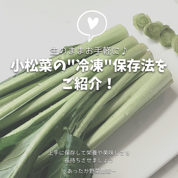 小松菜の冷凍保存法